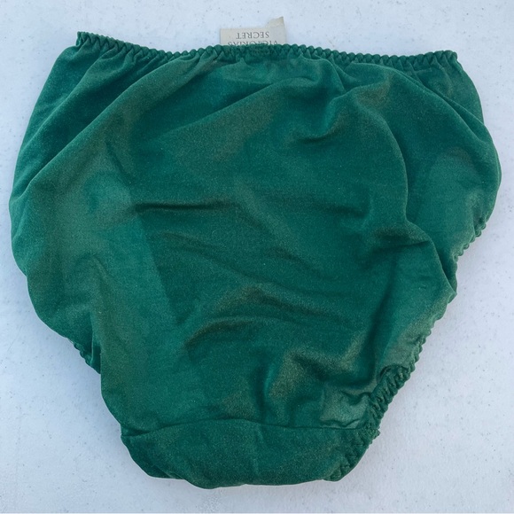 VTG Victoria’s Secret Panties 90s Hi Leg French High Waist Brief Green Sz S New - Picture 5 of 5